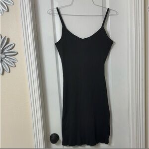 Xhilaration black ribbed sleeveless sun dress Size L